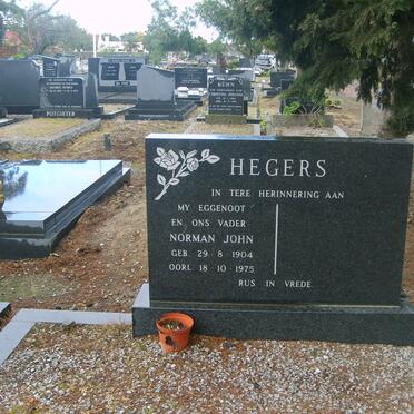 HEGERS Norman John 1904-1975