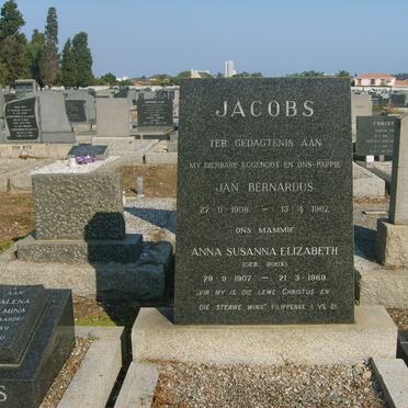 JACOBS Jan Bernardus 1908-1967 &amp; Anna Sussana  Elizabeth ROUX  1907-1969