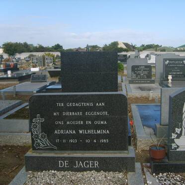 JAGER Adriana Wilhelmina, de 1923-1985