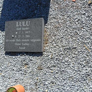 JACOBI Lulu 1917-2001