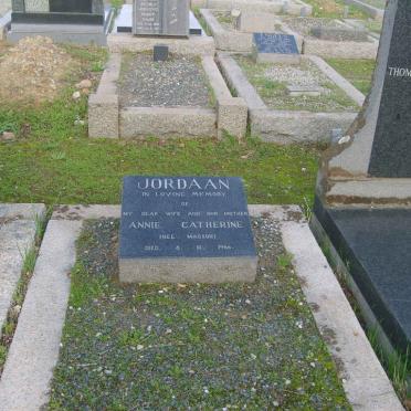 JORDAAN Annie Catherine nee MAGSON -1966