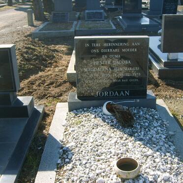 JORDAAN Hester Jacoba Magdalena nee MARAIS 1895-1978