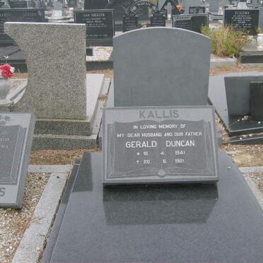 KALLIS Gerald Duncan 1941-1981