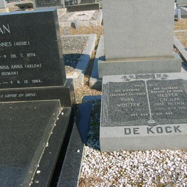 KOK Dirk Wouter, de -1974 &amp; Hester Cicilia HEYNS -1981