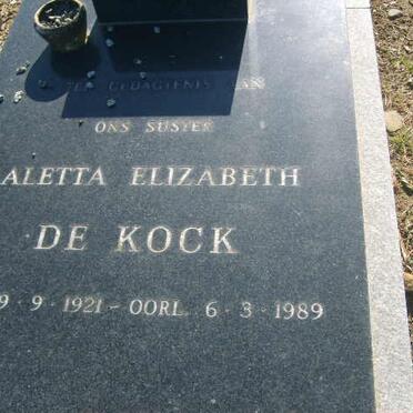 KOCK Anna Elizabeth, de 1921-1989
