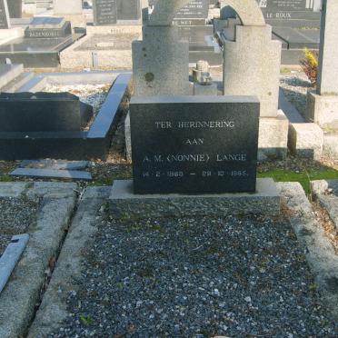 LANGE A.M. 1868-1965