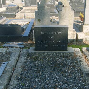 LANGE A.M. 1868-1965