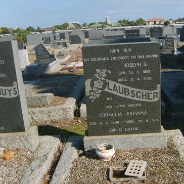 LAUBSCHER Joseph S. 1897-1970 &amp; Cornelia Johanna  1898-1971