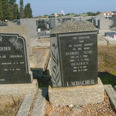LAUBSCHER Gysbert 1900-1966 &amp; Beatrice 1900-2002