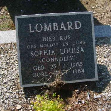 LOMBARD Sophia Louisa nee CONNOLLY 1905-1984
