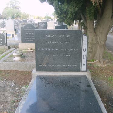LOUW Adriaan Johannes 1875-1963 &amp; Elizabeth Maria SLABBERT 1879-1978