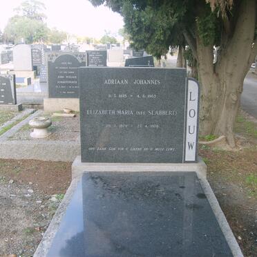 LOUW Adriaan Johannes 1875-1963 &amp; Elizabeth Maria SLABBERT 1879-1978