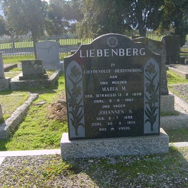 LIEBENBERG Johannes S. 1998-1975 &amp; Maria M. 1898-1967
