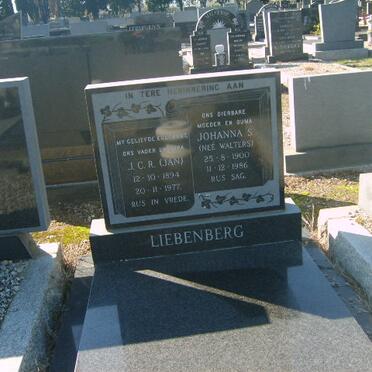 LIEBENBERG J.C.R. 1894-1977 &amp; Johanna S. WALTERS 1900-1986