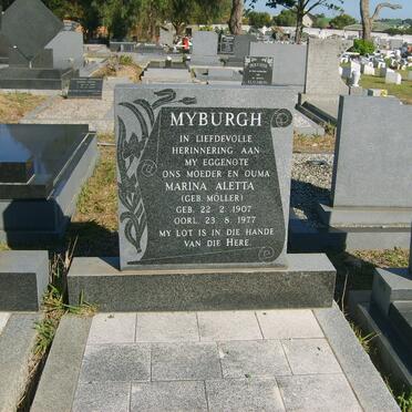 MYBURGH Marina Aletta nee MOLLER 1907-1977