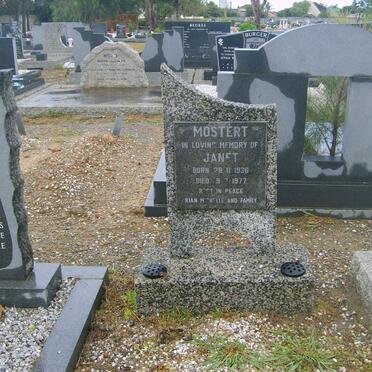 MOSTERT Janet 1936-1977
