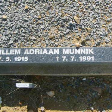 MUNNIK Willem Adriaan 1915-1991