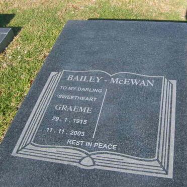 MCEWAN Graeme, Bailey 1915-2003
