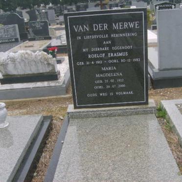 MERWE Roelof Erasmus,  van der 1912-1982 &amp; Maria Magdalena 1912-2000