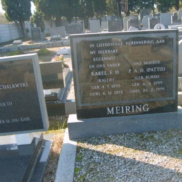 MEIRING Karel F.H. 1895-1973 &amp; P.A.H. BURKE 1899-1979
