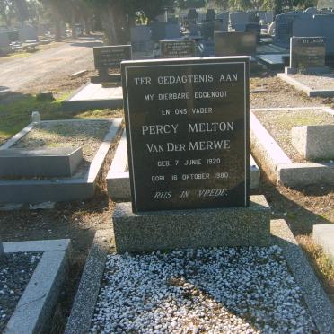 MERWE Percy Melton, van der 1920-1980