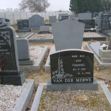 MERWE Jan, van der 1915-1982