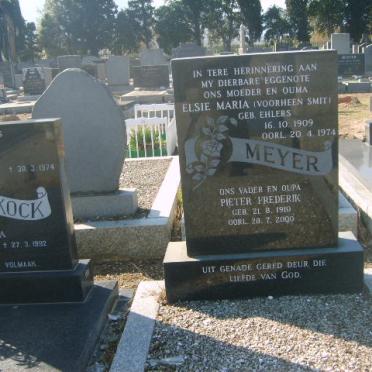 MEYER Pieter Frederik 1910-2000 &amp; Elsie Maria formerly SMIT nee EHLERS 1909-1974