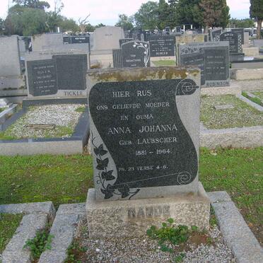 NAUDE Anna Johanna nee LAUBSCHER 1881-1964