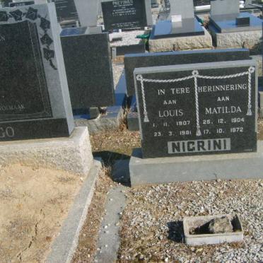 NIGRINI Louis 1907-1981 &amp; Matlida 1904-1972