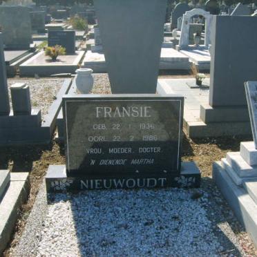 NIEUWOUDT Fransie 1936-1986