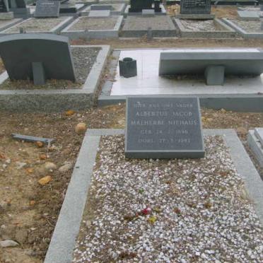 NIEHAUS Albertus Jacob Malherbe 1890-198?