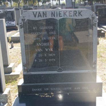 NIEKERK Andries van Wyk, van 1909-1979
