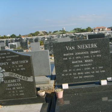 NIEKERK Barend Johannes, van 1905-1976 &amp; Martha Maria PRINSLOO 1910-1992