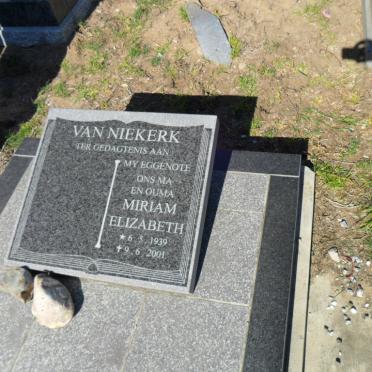 NIEKERK Miriam Elizabeth, van 1939-2004