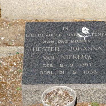 NIEKERK Hester Johanna, van 1897-1968