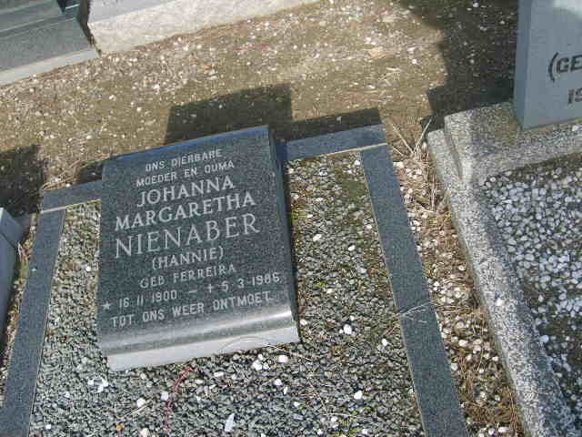 NIENABER Johanna Margaretha nee FERREIRA 1900-1986