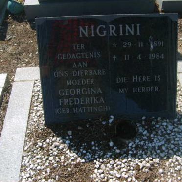 NIGRINI Georgina Frederika nee HATTINGH 1891-1984