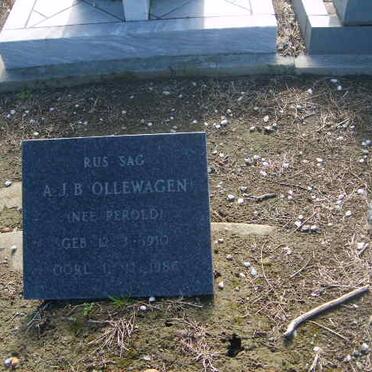 OLLEWAGEN A.J.B. nee PEROLD 1910-1986