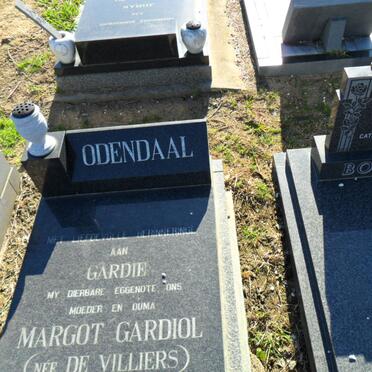 ODENDAAL Margot Gardiol nee DE VILLIERS