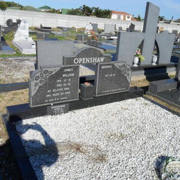 OPENSHAW James William 1919-1992 &amp; Hendrika 1927- :: OPENSHAW Ronald 1947-2002