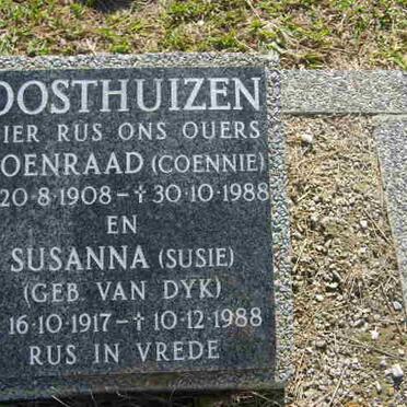 OOSTHUIZEN Coenraad 1908-1988 &amp; Susanna VAN DYK 1917-1988