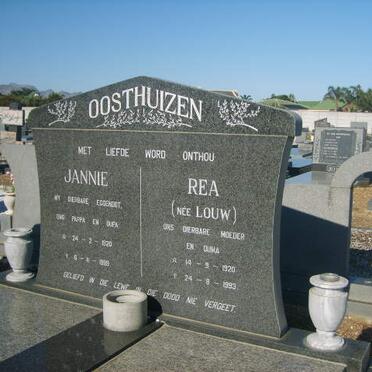 OOSTHUIZEN Jannie 1920-1989 &amp; Rea LOUW 1920-1993