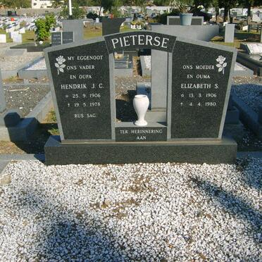 PIETERSE Hendrik J.C. 1906-1978 &amp; Elizabeth S. 1906-1980