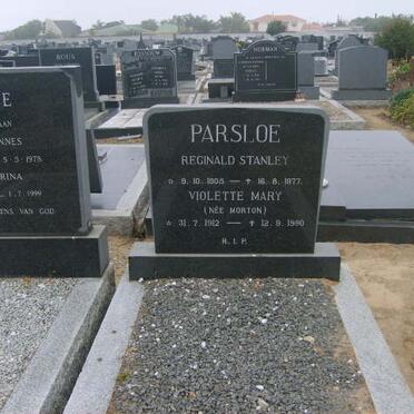 PARSLOE Reginald Stanley 1905-1977 &amp; Violette Mary MORTON 1912-1990