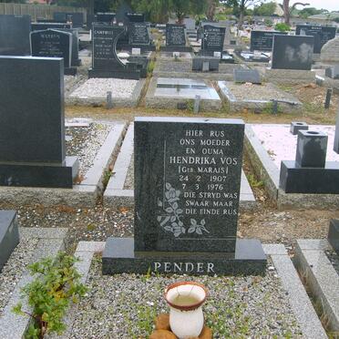 PENDER Hendrina Vos nee MARAIS 1907-1976