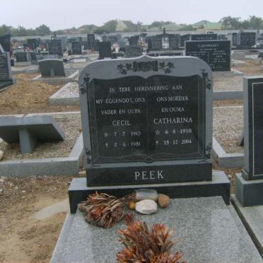 PEEK Cecil 1910-1981 &amp; Catharina 1910-2004