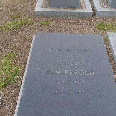 PEROLD A.M. 1887-1981