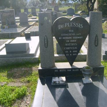 PLESSIS Matthys Cornelis, du 1932-1971