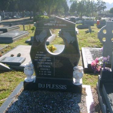 PLESSIS November Hendrik, du 1950-1988