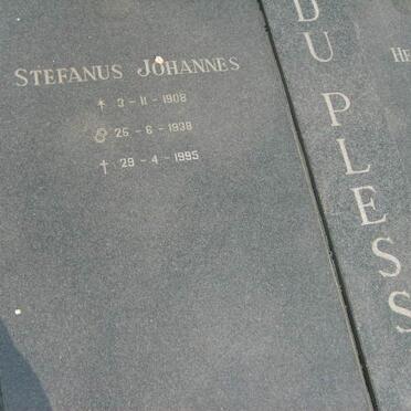 PLESSIS Stefanus Johannes, du 1908-1995 &amp; Heletta Gertruida LOUBSER 1911-1991